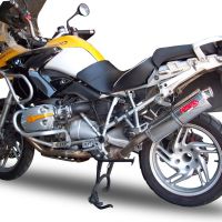 Exhaust compatible with Bmw R1200GS - Adventure 2005-2009, Trioval, Slip-on exhaust including removable db killer and link pipe, EPA-compliant 