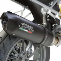 Exhaust compatible with Bmw R1200GS 2017-2018, Furore Evo4 Nero, Slip-on exhaust including removable db killer and link pipe, EPA-compliant 
