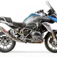 Exhaust compatible with Bmw R1200GS - Adventure 2013-2016, Powercone Evo, Slip-on exhaust including removable db killer and link pipe, EPA-compliant 