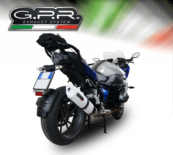 Exhaust compatible with Bmw R1200RS LC 2017-2019, Albus Evo4, Slip-on exhaust including removable db killer and link pipe, EPA-compliant 