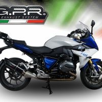 Exhaust compatible with Bmw R1200RS LC 2017-2019, Furore Evo4 Nero, Slip-on exhaust including removable db killer and link pipe, EPA-compliant 