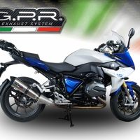 GPR exhaust compatible with  Bmw R1200RS LC 2015-2016, New Grand Prix Evo Titanium, Slip-on exhaust including removable db killer and link pipe, EPA-compliant 
