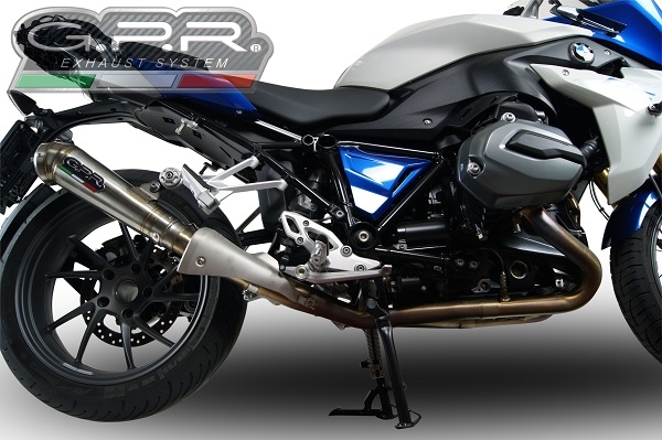 Exhaust compatible with Bmw R1200RS LC 2015-2016, Powercone Evo, Slip-on exhaust including removable db killer and link pipe, EPA-compliant 