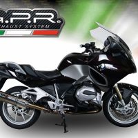 Exhaust compatible with Bmw R1200RT LC 2014-2016, Trioval, Slip-on exhaust including removable db killer and link pipe, EPA-compliant 