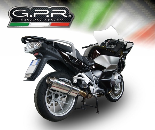 Exhaust compatible with Bmw R1200RT LC 2014-2016, Trioval, Slip-on exhaust including removable db killer and link pipe, EPA-compliant 