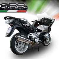 Exhaust compatible with Bmw R1200RT LC 2014-2016, Trioval, Slip-on exhaust including removable db killer and link pipe, EPA-compliant 