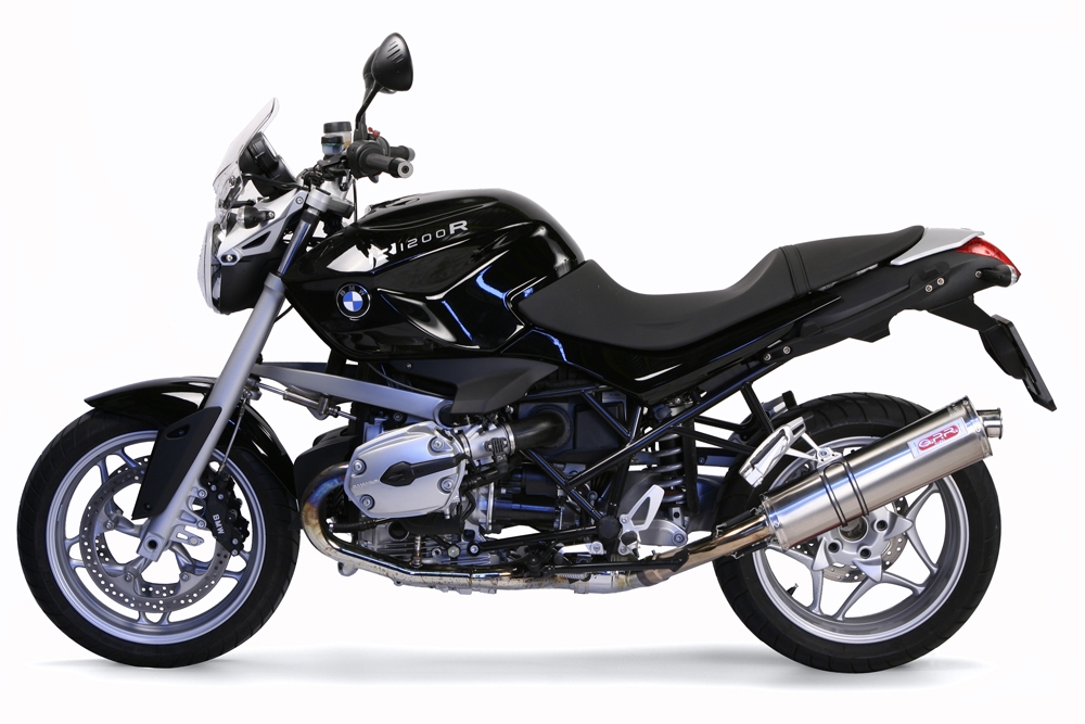 Exhaust compatible with Bmw R1200R 2006-2010, Trioval, Slip-on exhaust including removable db killer and link pipe, EPA-compliant 