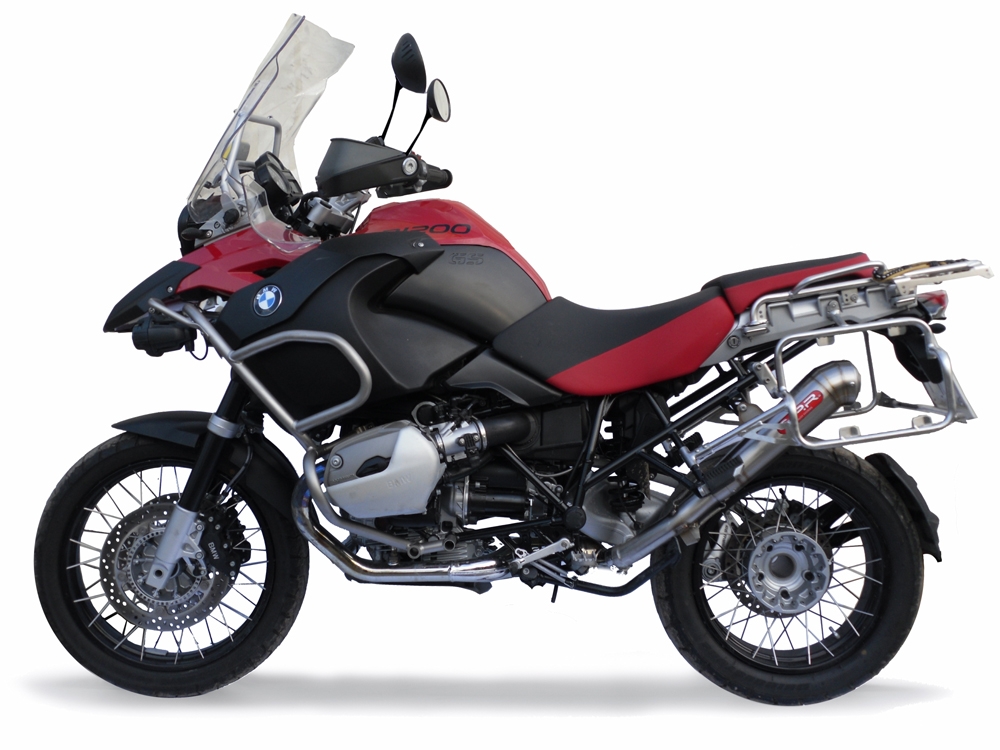 Exhaust compatible with Bmw R1200GS - Adventure 2010-2012, Powercone Evo, Slip-on exhaust including removable db killer and link pipe, EPA-compliant 