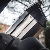 Exhaust compatible with Bmw R1250GS - Adventure 2021-2024, Hyper Sonic Titanium, Slip-on exhaust including removable db killer and link pipe, not EPA-compliant 