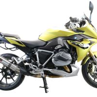 Exhaust compatible with Bmw R1250R R1250RS 2019-2020, M3 Titanium Natural, Slip-on exhaust including removable db killer and link pipe, EPA-compliant 
