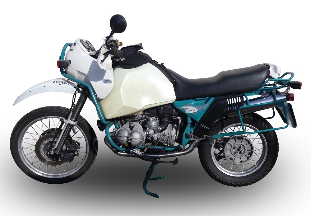 Exhaust compatible with Bmw R100GS 1987-1996, Vintacone, Slip-on exhaust including removable db killer and link pipe, EPA-compliant 