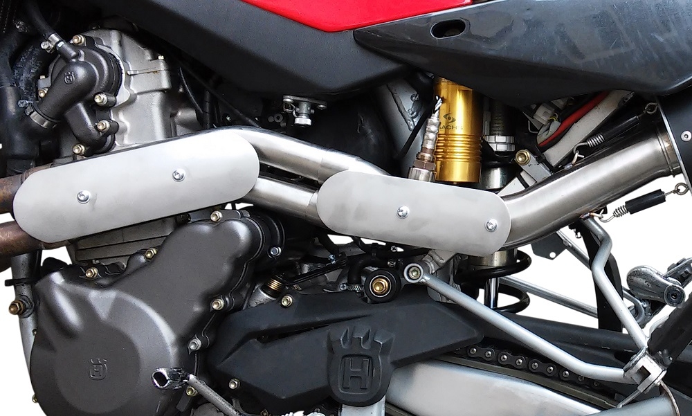 Exhaust compatible with Husqvarna TE 610 E - SM 610 2005-2006, Furore Nero, Mid-Full system exhaust including removable db killer 