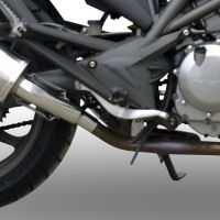 Exhaust compatible with Cagiva Raptor 650 2001-2005, Furore Nero, Dual slip-on including removable db killers and link pipes, EPA-compliant 