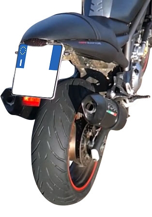 Exhaust compatible with Cagiva X-Raptor 1000 2002-2002, Furore Nero, Dual slip-on including removable db killers and link pipes, EPA-compliant 