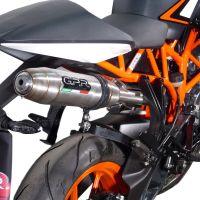 Exhaust compatible with Ktm RC 200 2014-2021, Deeptone Inox, Slip-on exhaust including link pipe 