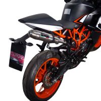 Exhaust compatible with Ktm RC 200 2014-2021, Deeptone Inox, Slip-on exhaust including link pipe 