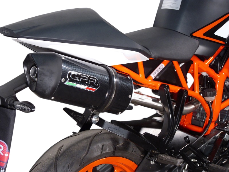 Exhaust compatible with Ktm RC 200 2014-2021, Deeptone Inox, Slip-on exhaust including removable db killer and link pipe, not EPA-compliant 