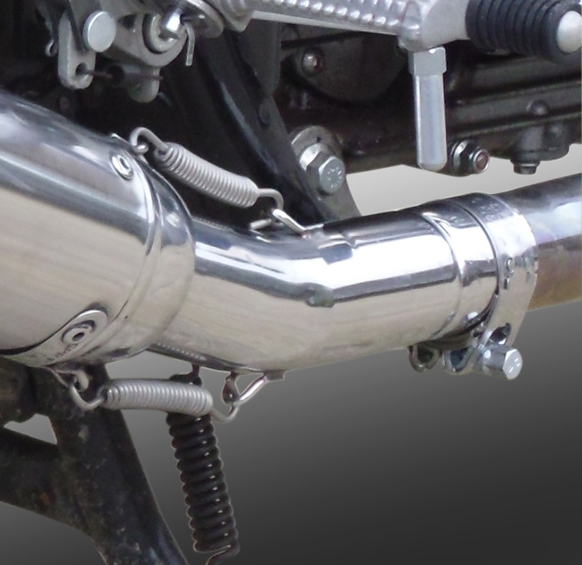 Exhaust compatible with Royal Enfield Continental GT 535 2014-2016, Vintacone, Slip-on exhaust including link pipe 