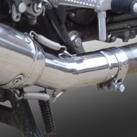 Exhaust compatible with Royal Enfield Continental GT 535 2014-2016, Vintacone, Slip-on exhaust including link pipe 