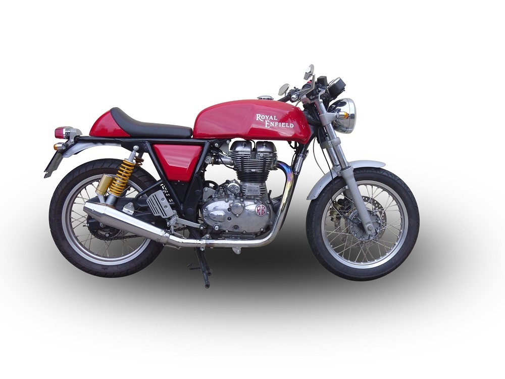 Exhaust compatible with Royal Enfield Continental GT 535 2014-2016, Vintacone, Slip-on exhaust including link pipe 