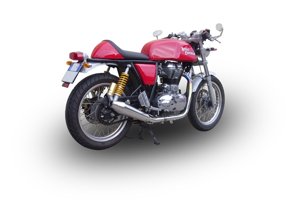 Exhaust compatible with Royal Enfield Continental GT 535 2014-2016, Vintacone, Slip-on exhaust including link pipe 