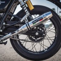 Exhaust compatible with Royal Enfield Interceptor 650 2019-2020, Deeptone Inox, Dual slip-on exhausts including removable db killers and link pipes 