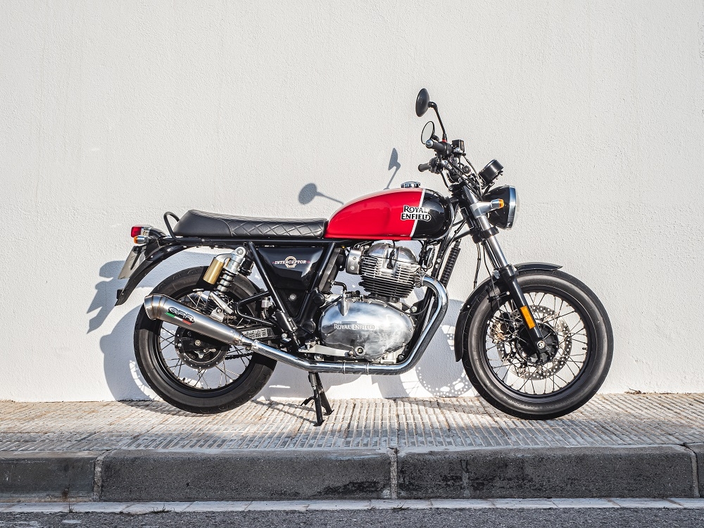 Exhaust compatible with Royal Enfield Continental 650 2021-2024, Powercone Evo, Dual slip-on exhausts including removable db killers and link pipes 