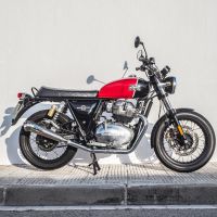 Exhaust compatible with Royal Enfield Continental 650 2021-2024, Powercone Evo, Dual slip-on exhausts including removable db killers and link pipes 