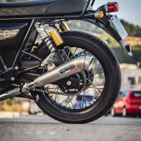Exhaust compatible with Royal Enfield Continental 650 2021-2024, Powercone Evo, Dual slip-on exhausts including removable db killers and link pipes 