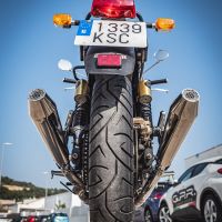 Exhaust compatible with Royal Enfield Interceptor 650 2021-2025, Ultracone, Dual slip-on exhausts including removable db killers and link pipes 