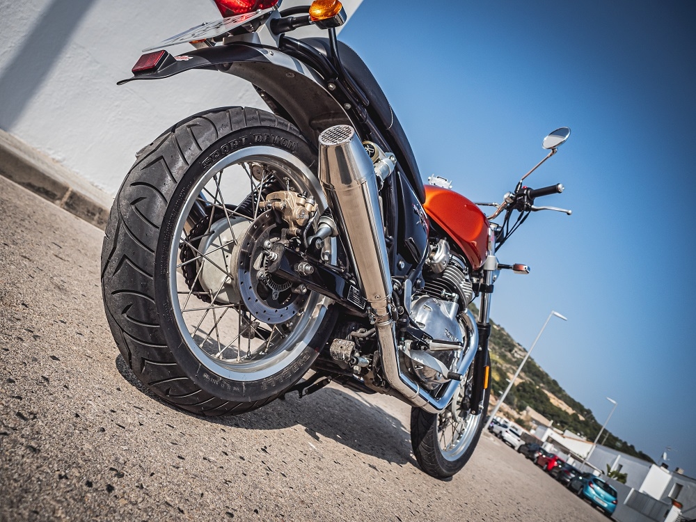 Exhaust compatible with Royal Enfield Interceptor 650 2021-2025, Ultracone, Dual slip-on exhausts including removable db killers and link pipes 