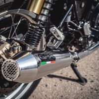 Exhaust compatible with Royal Enfield Interceptor 650 2021-2025, Ultracone, Dual slip-on exhausts including removable db killers and link pipes 
