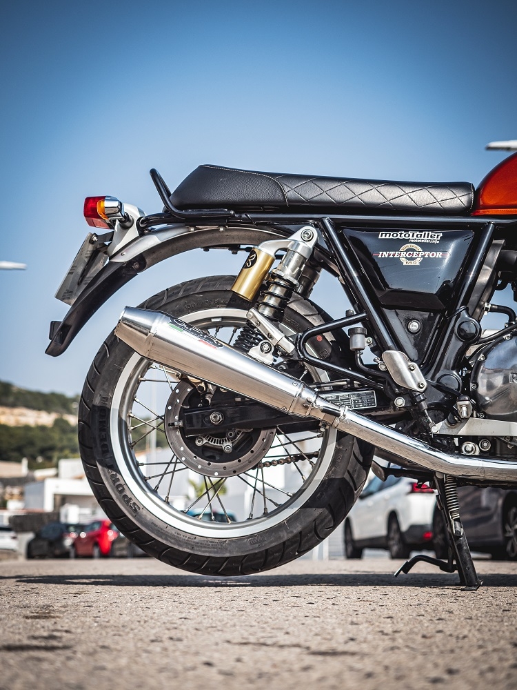 Exhaust compatible with Royal Enfield Interceptor 650 2021-2025, Ultracone, Dual slip-on exhausts including removable db killers and link pipes 