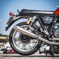Exhaust compatible with Royal Enfield Interceptor 650 2021-2025, Ultracone, Dual slip-on exhausts including removable db killers and link pipes 