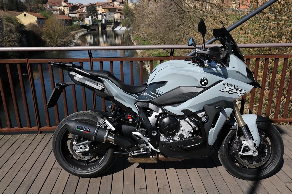 Exhaust compatible with Bmw S1000XR 2020-2025, Furore Evo4 Nero, Slip-on exhaust including removable db killer and link pipe, EPA-compliant 