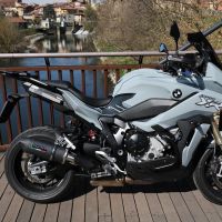 Exhaust compatible with Bmw S1000XR 2020-2025, Furore Evo4 Nero, Slip-on exhaust including removable db killer and link pipe, EPA-compliant 