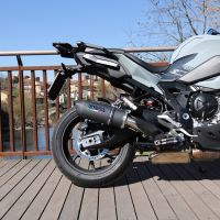 Exhaust compatible with Bmw S1000XR 2020-2025, Furore Evo4 Nero, Slip-on exhaust including removable db killer and link pipe, EPA-compliant 