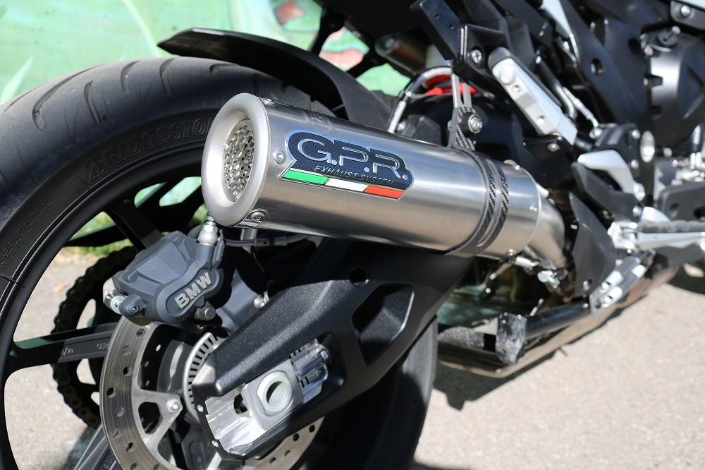 Exhaust compatible with Bmw S1000XR 2020-2025, M3 Inox , Slip-on exhaust including removable db killer and link pipe, EPA-compliant 