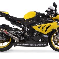 Exhaust compatible with Bmw S1000RR 2010-2014, Deeptone Inox, Slip-on exhaust including removable db killer and link pipe, EPA-compliant 