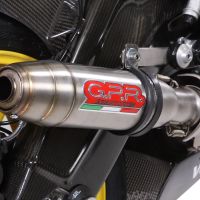 Exhaust compatible with Bmw S1000RR 2010-2014, Deeptone Inox, Slip-on exhaust including removable db killer and link pipe, EPA-compliant 
