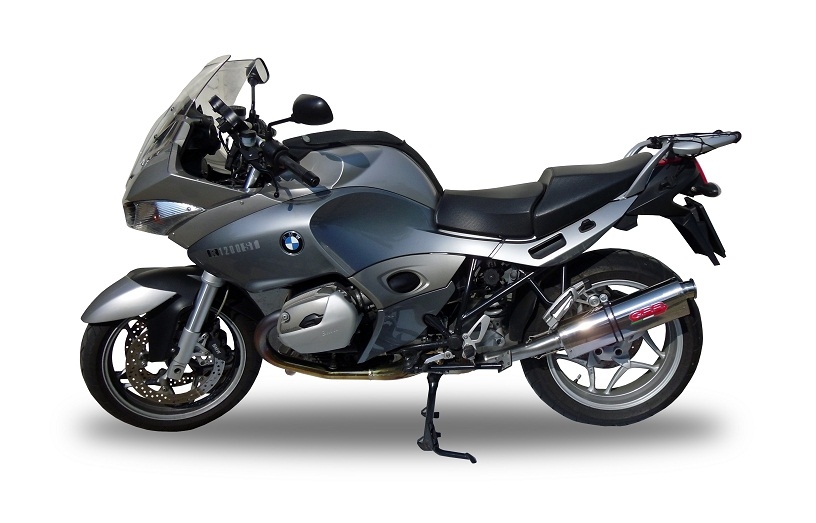 Exhaust compatible with Bmw R1200ST R1200RT 2003-2008, Trioval, Slip-on exhaust including removable db killer and link pipe, EPA-compliant 