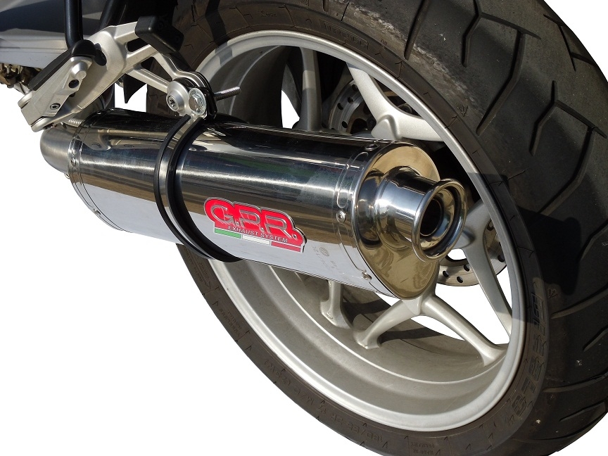 Exhaust compatible with Bmw R1200ST R1200RT 2003-2008, Trioval, Slip-on exhaust including removable db killer and link pipe, EPA-compliant 