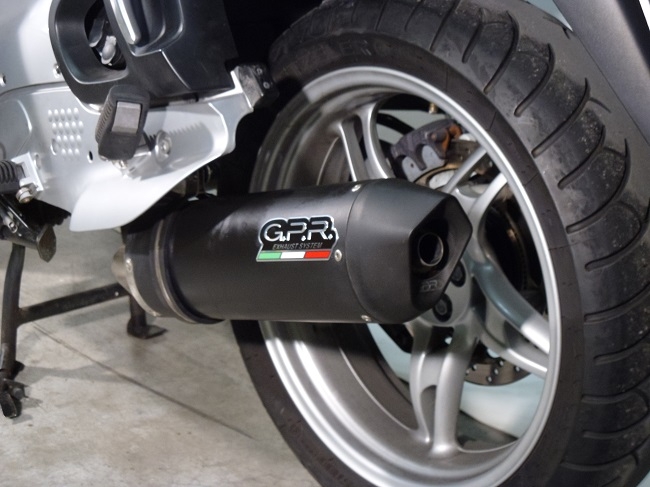 Exhaust compatible with Bmw R1150RT 2000-2006, Furore Nero, Slip-on exhaust including removable db killer and link pipe, EPA-compliant 
