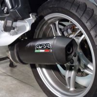 Exhaust compatible with Bmw R1150RT 2000-2006, Furore Nero, Slip-on exhaust including removable db killer and link pipe, EPA-compliant 