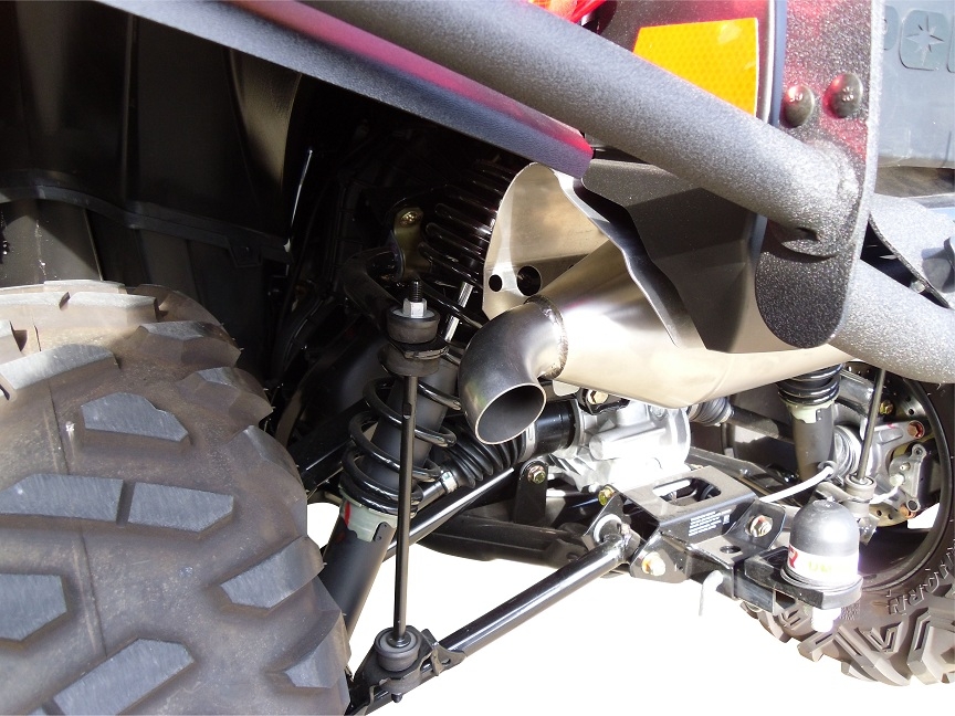 Exhaust compatible with Polaris Sportsman Xp 850 / Xp 850 Forest 2010-2014, Power Bomb, Slip-on exhaust including removable db killer and link pipe, EPA-compliance NOT required 