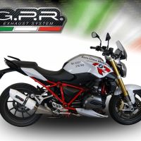 Exhaust compatible with Bmw R1200R 2015 LC 2017-2019, Albus Evo4, Slip-on exhaust including removable db killer and link pipe, EPA-compliant 