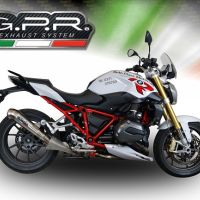 Exhaust compatible with Bmw R1200R LC 2017-2019, Powercone Evo, Slip-on exhaust including removable db killer and link pipe, EPA-compliant 