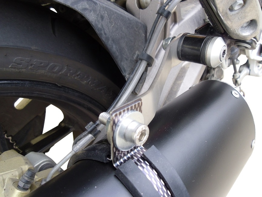 Exhaust compatible with Aprilia Caponord 1200 2013-2016, Furore Nero, Slip-on exhaust including removable db killer and link pipe, EPA-compliant 