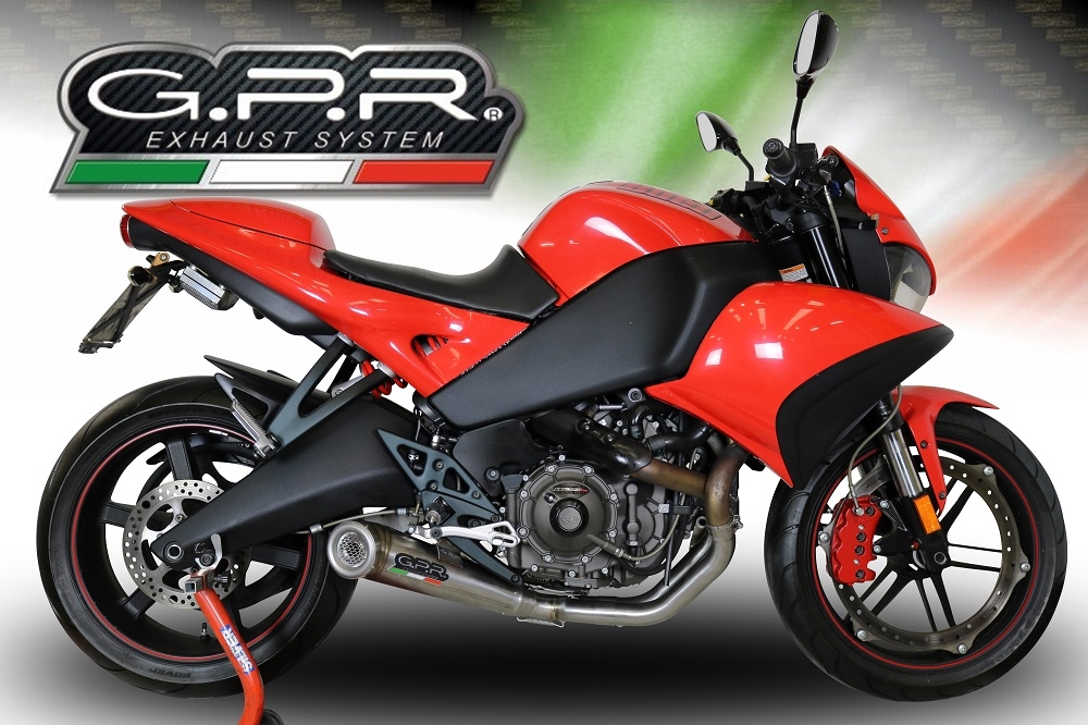 Exhaust compatible with Buell 1125 R -CR 2005-2009, Powercone Evo, Mid-Full system exhaust including removable db killer 