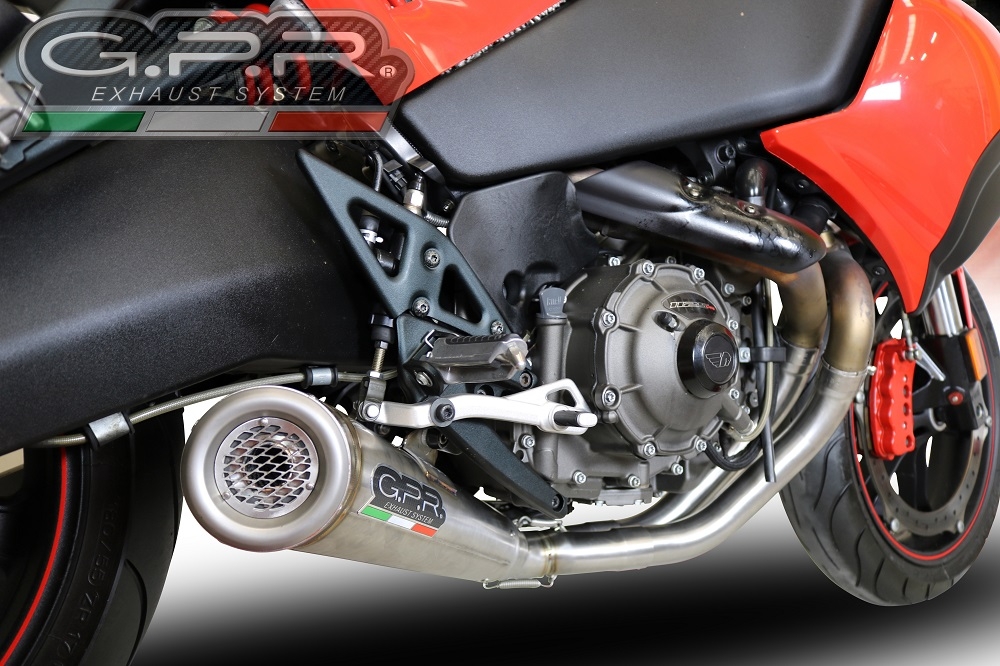 Exhaust compatible with Buell 1125 R -CR 2005-2009, Powercone Evo, Mid-Full system exhaust including removable db killer 